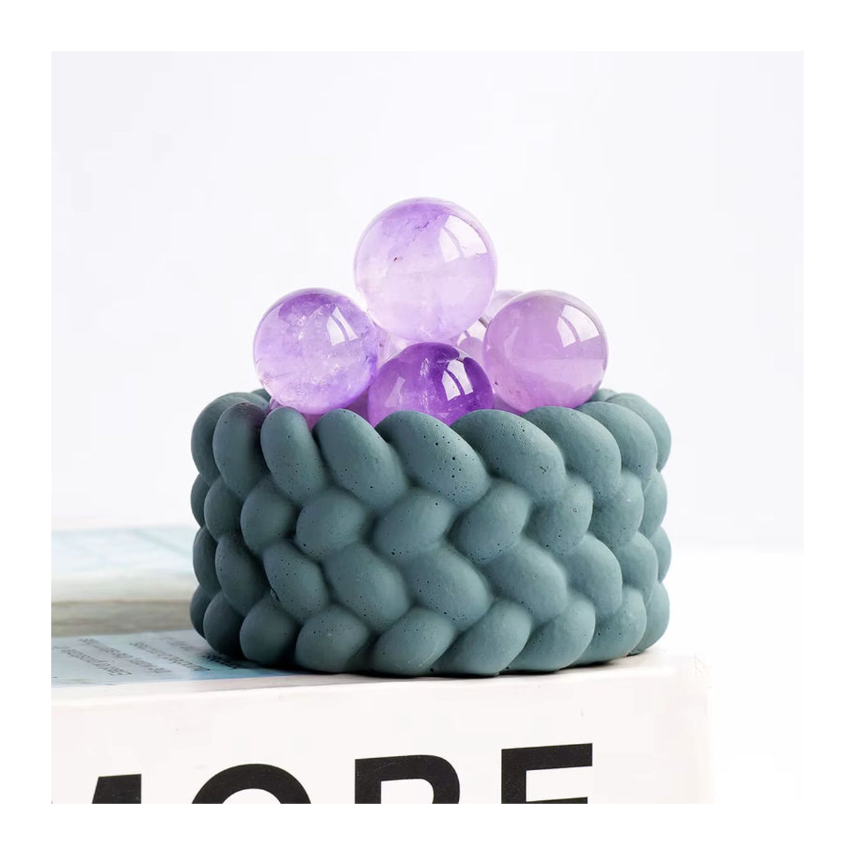 Runyangshi Amethyst-Kristallkugel aus natürlichem brasilianischem Stein, lila, rund - Bild 3
