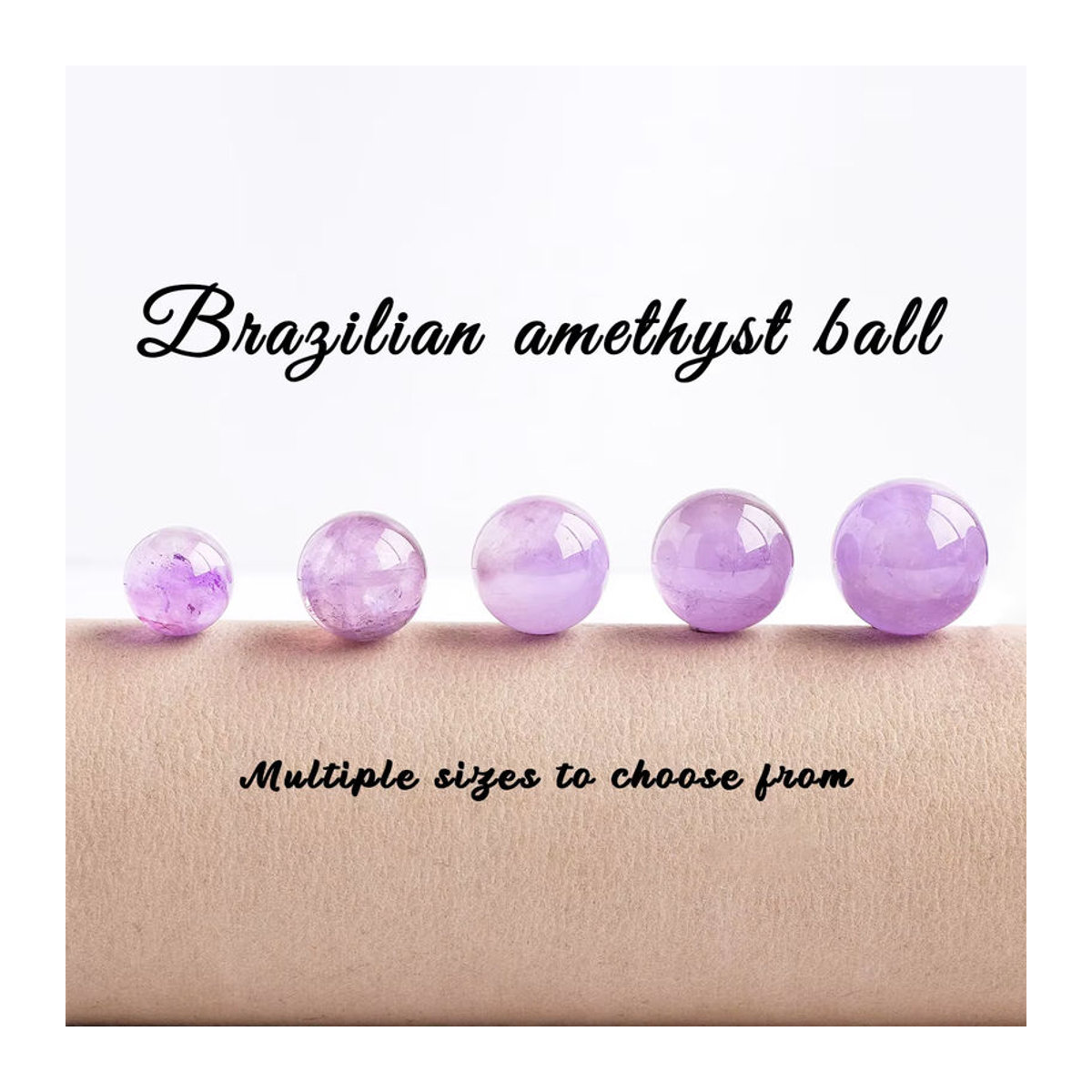Runyangshi Amethyst-Kristallkugel aus natürlichem brasilianischem Stein, lila, rund - Bild 5