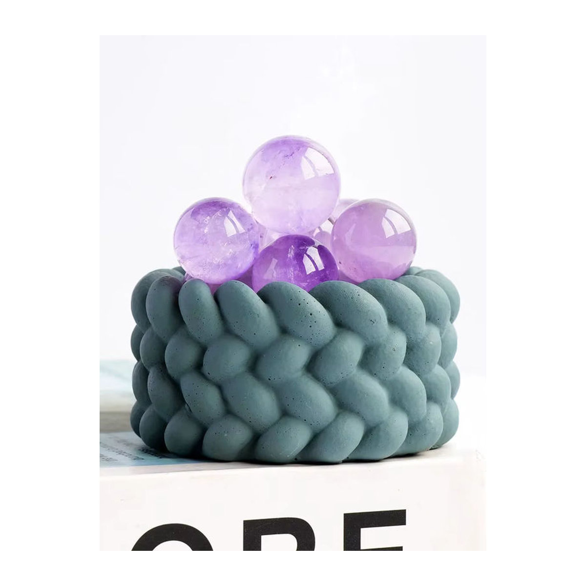 Runyangshi Amethyst-Kristallkugel aus natürlichem brasilianischem Stein, lila, rund - Bild 6