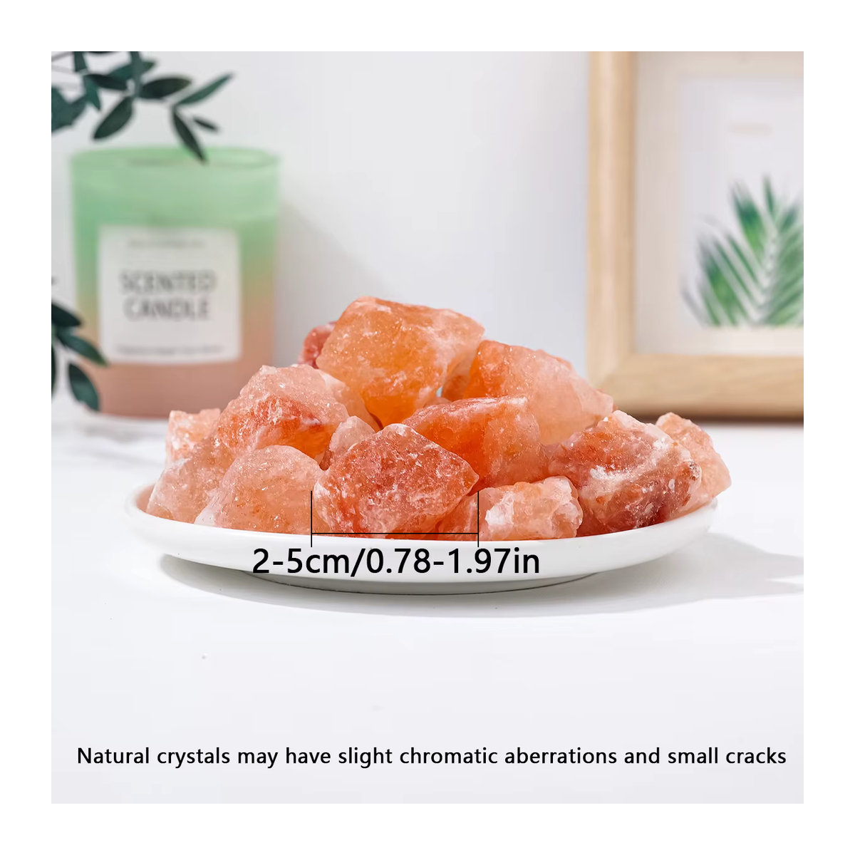 Runyangshi Himalaya Orange Salz Rohstein als natürlicher Kristall-Diffusor, 50 g pro Beutel - Bild 2