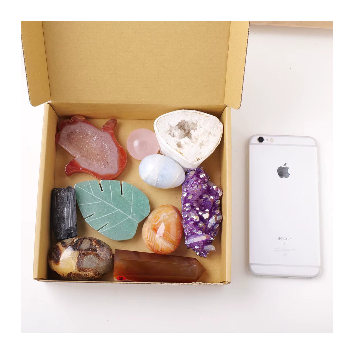 Runyangshi Natürliche Kristall Mineral Proben Set, 1 kg Mehrfarbige Steine in Blind Box zur Energie Sammlung und Geographie Lehre - Bild 3