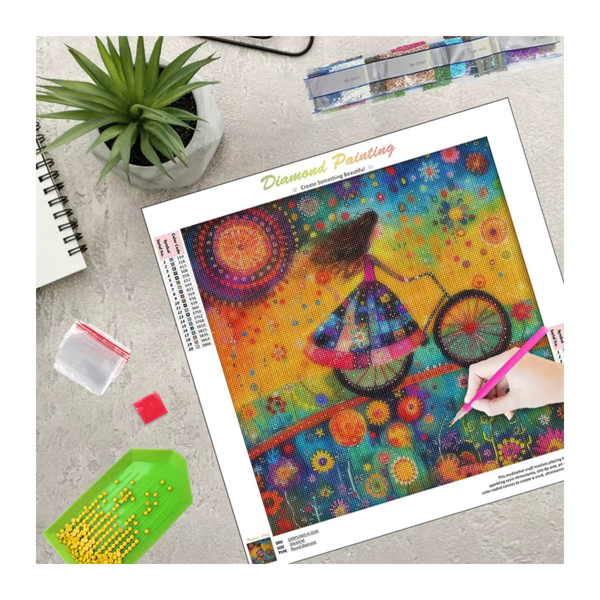 RUOPOTY 5D Diamant Mosaik DIY Stickerei Set Bär Cartoon Bild in Mehrfarbig - Bild 1