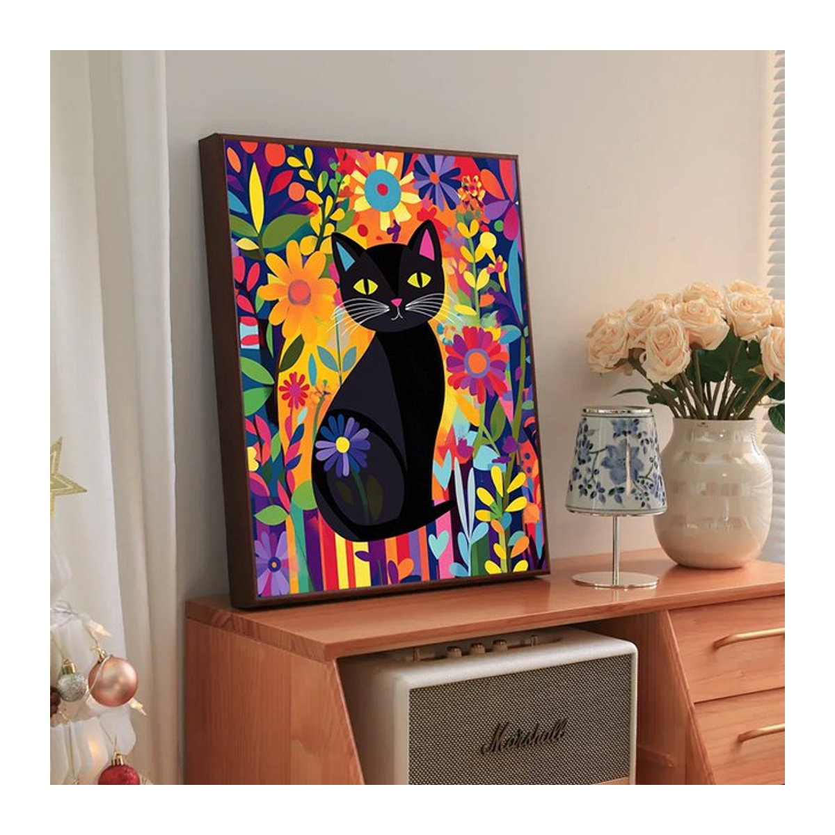 RUOPOTY Malen nach Zahlen für Anfänger mit Katzen-Illustration in Mehrfarbig - Bild 1