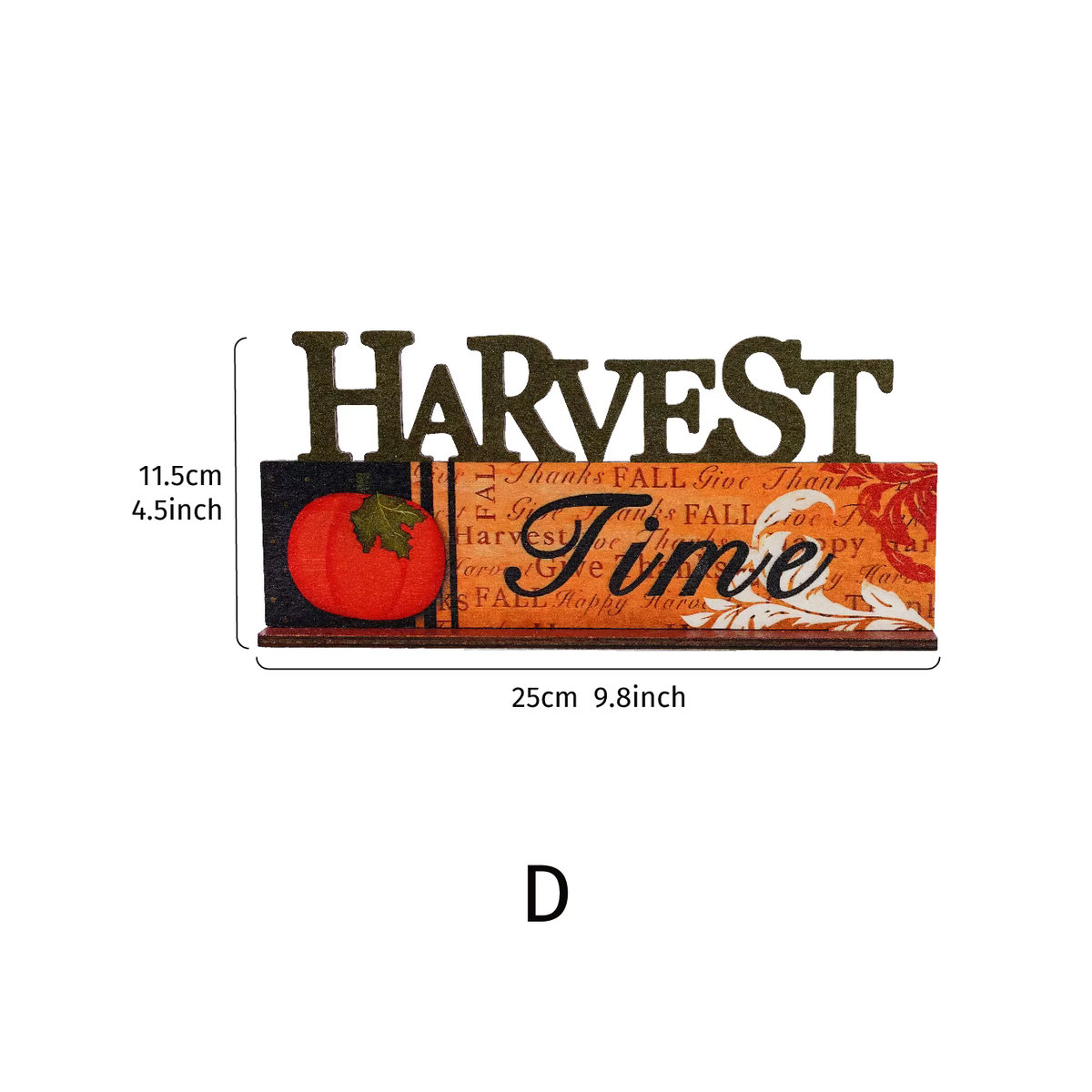 Rustikaler Holzbuchstabe für Herbst und Erntefest als mehrfarbige Deko im abstrakten Design - Bild 2