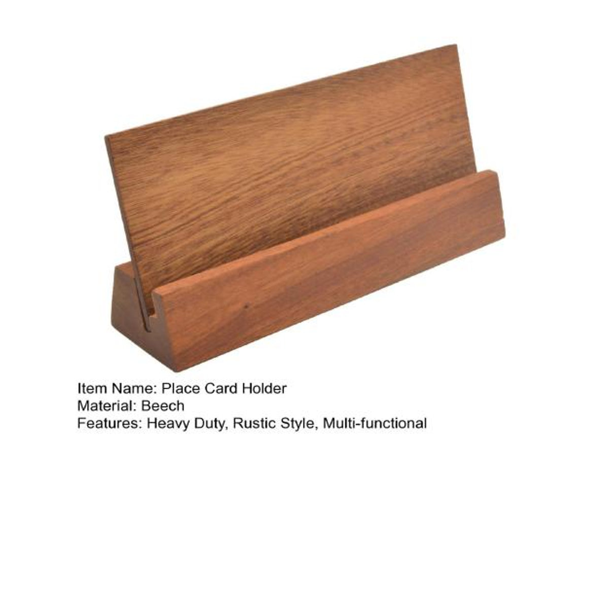 Rustikaler Tischkartenhalter aus Holz von huikerui in Braun für Hochzeit und Restaurant - Bild 6