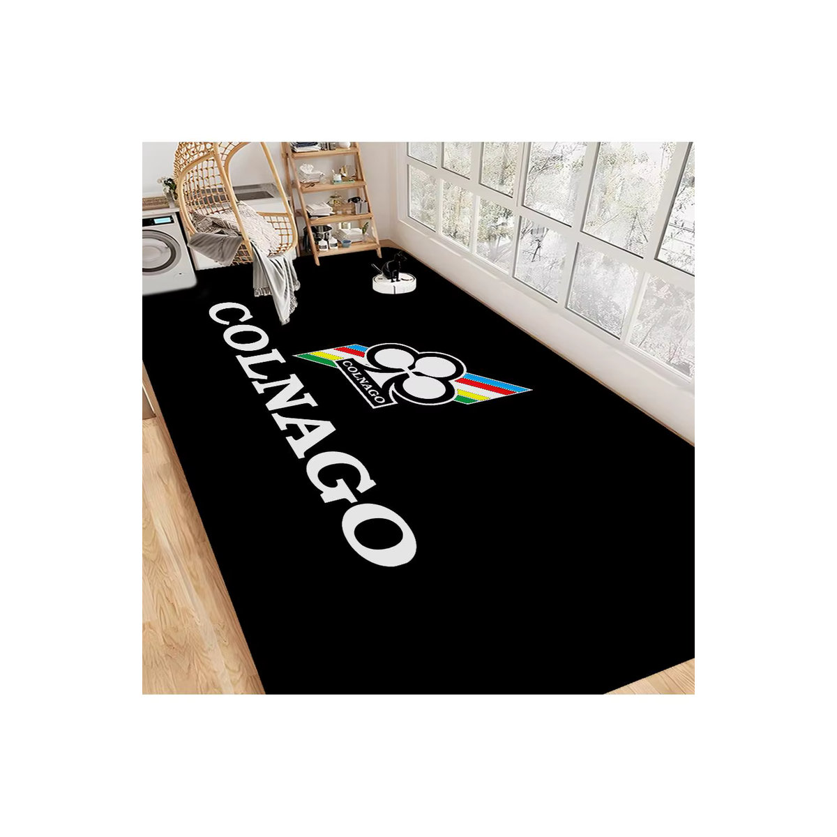 Rutschfeste Bodenmatte Colnago Fahrrad Logo in Schwarz für Wohnzimmer und Balkon - Bild 7