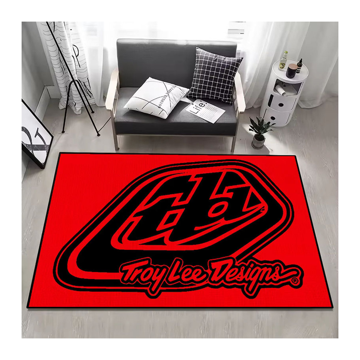 Rutschfeste Fußmatte Troy Lee Designs Willkommen in Rot - Bild 4