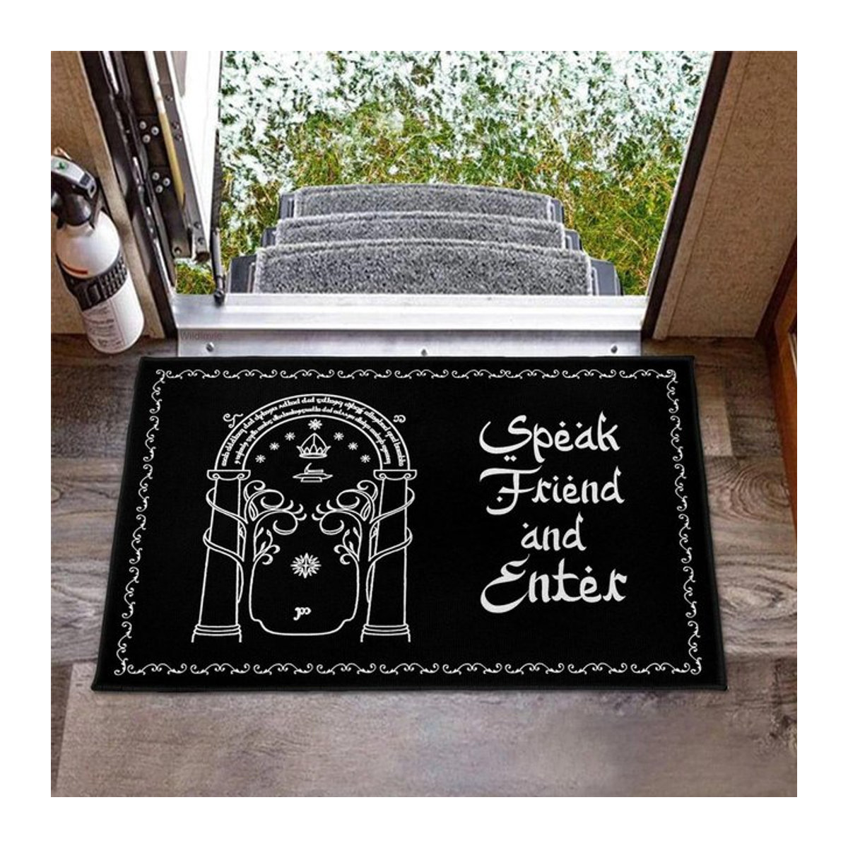 Rutschfeste Fußmatte von Karpetti in Schwarz für Badezimmer, Küche, Garten oder Garage, B/T: 120 x 40 cm - Bild 1