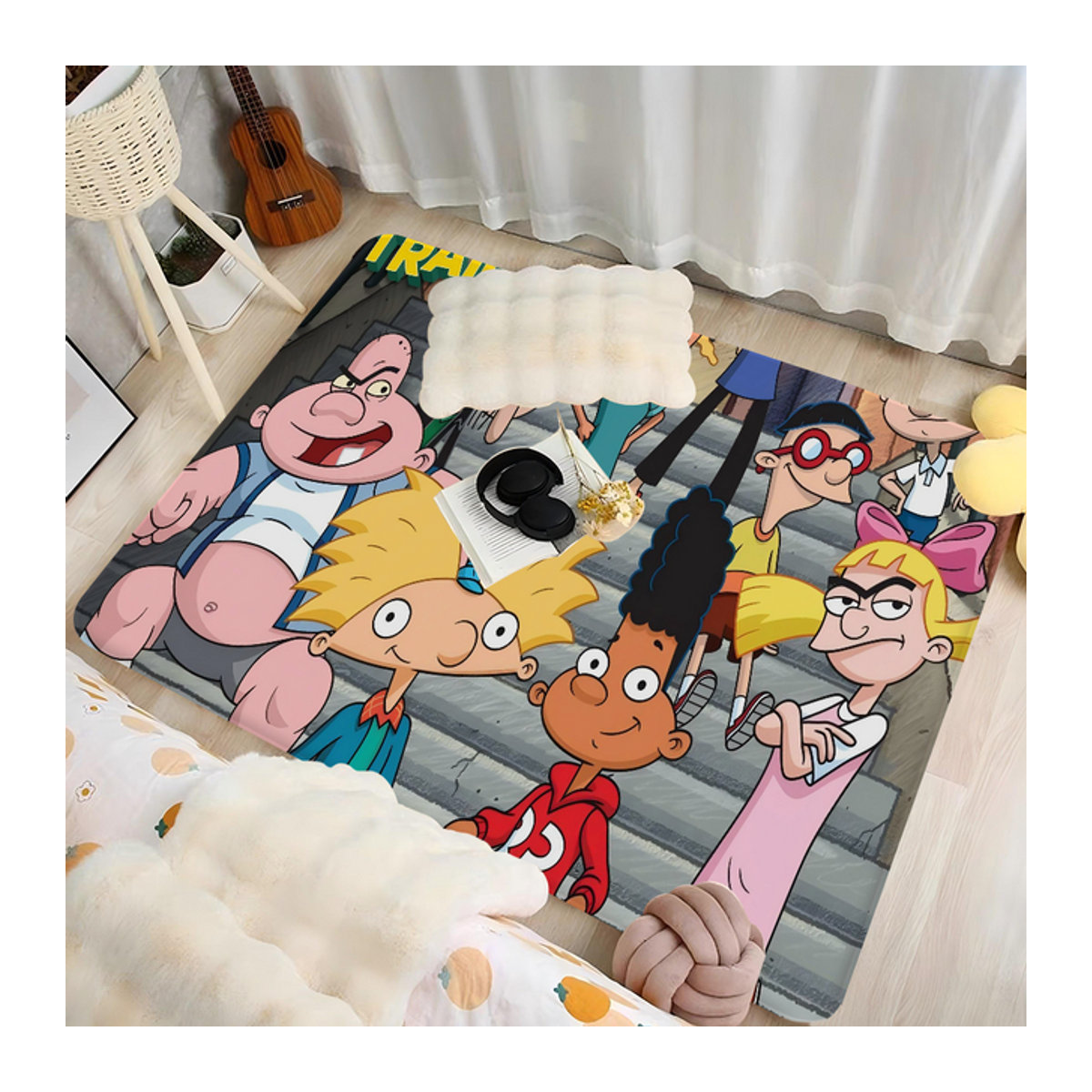 Rutschfeste Hey-Cartoon-Arnold Küchenmatte in Mehrfarbig für Wohnzimmer und Balkon - Bild 1