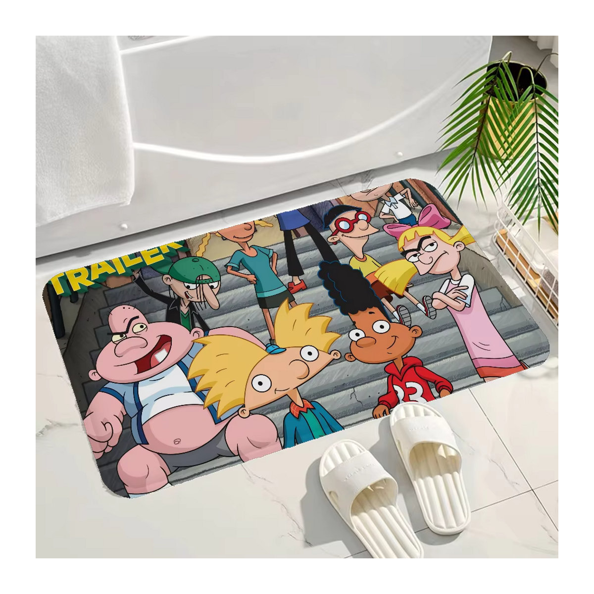 Rutschfeste Hey-Cartoon-Arnold Küchenmatte in Mehrfarbig für Wohnzimmer und Balkon - Bild 4