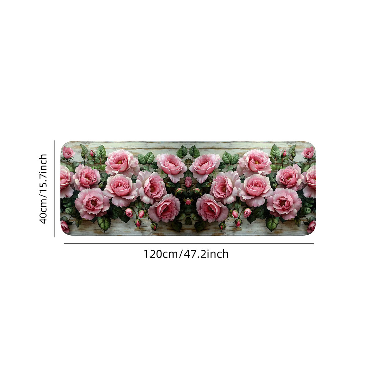 Rutschfeste Küchenmatte von 吉吉猴 (居家布艺) mit Rosendesign in Rosa aus Polyester - Bild 3