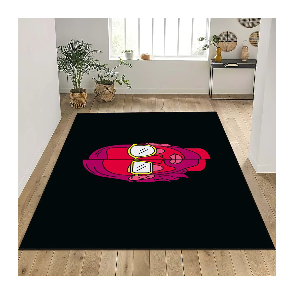 Rutschfeste und waschbare Fußmatte Rap PNL Album in Schwarz für Eingangsbereich, Flur oder Wohnzimmer - Bild 4