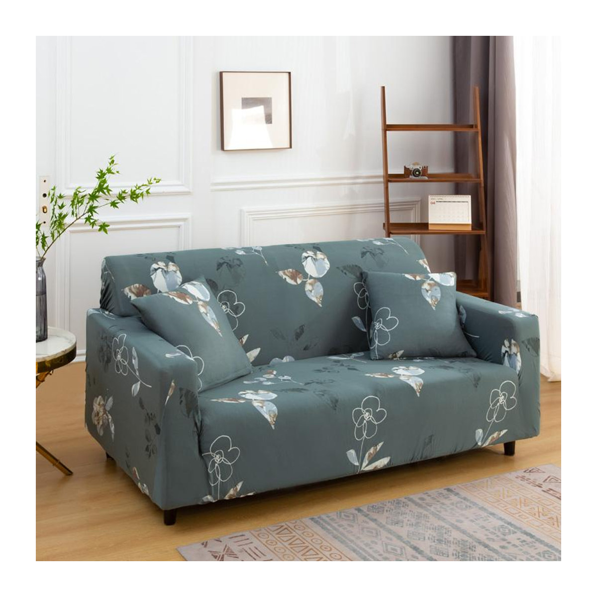 Rutschfester elastischer Sofabezug von Your Warm Home in Blau für 1-Sitzer, Breite: 90-140 cm - Bild 3