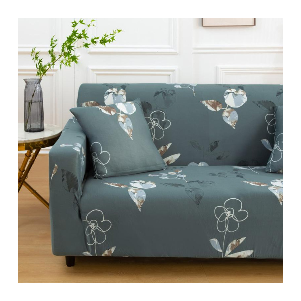 Rutschfester elastischer Sofabezug von Your Warm Home in Blau für 1-Sitzer, Breite: 90-140 cm - Bild 4