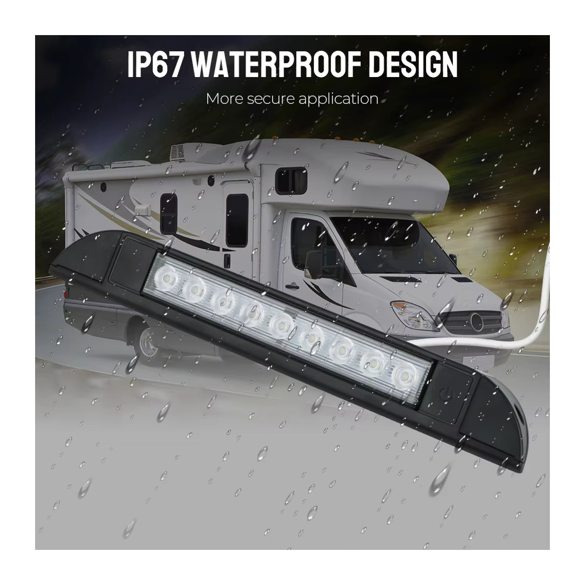 RV Yacht LED Deckenleuchte für Wohnmobil und Wohnwagen, 12V Camping-Innenbeleuchtung, Kaltweiß, Weiß oder Schwarz - Bild 3