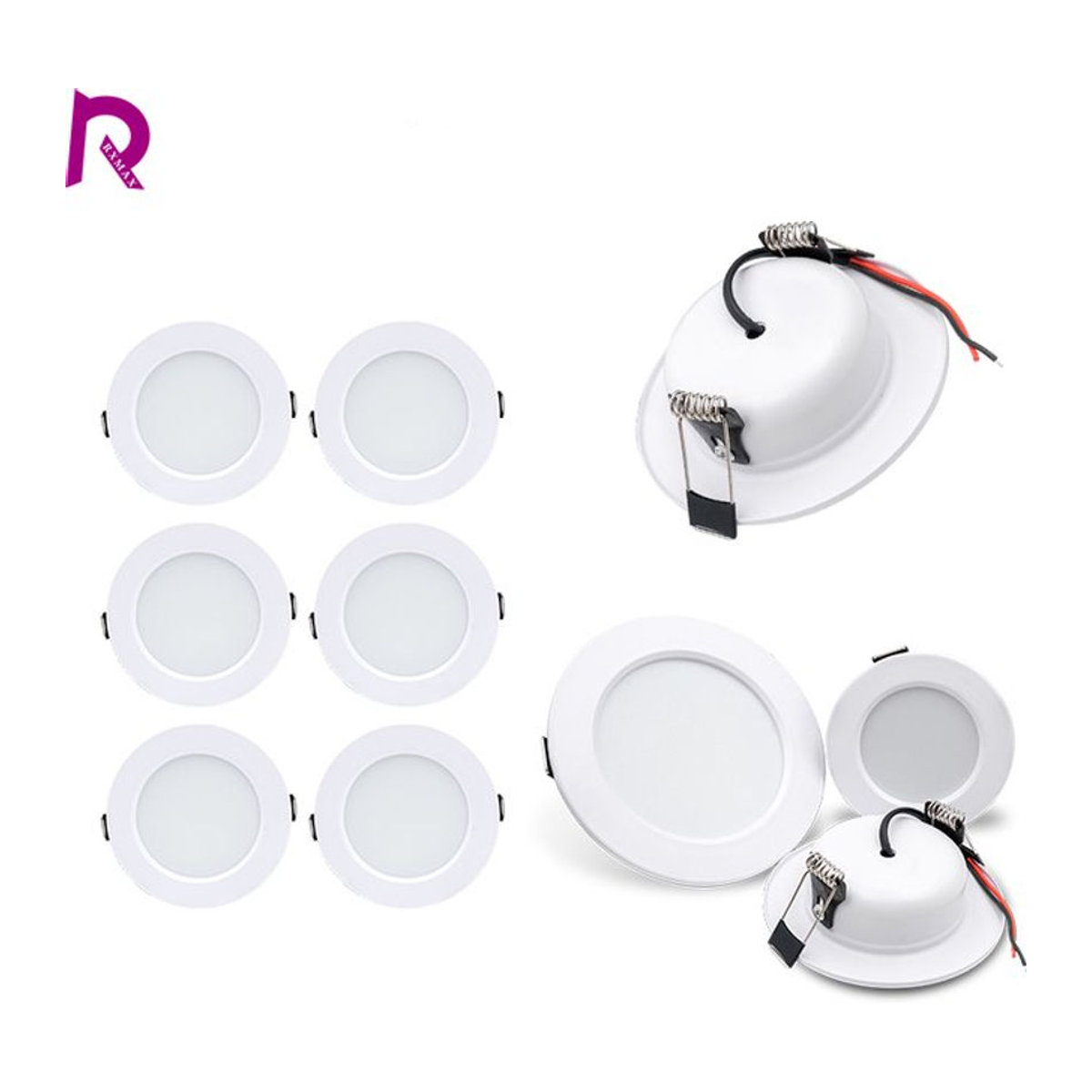 RXMAX LED Einbaustrahler aus Aluminium in Weiß, minimalistisches Design - Bild 1