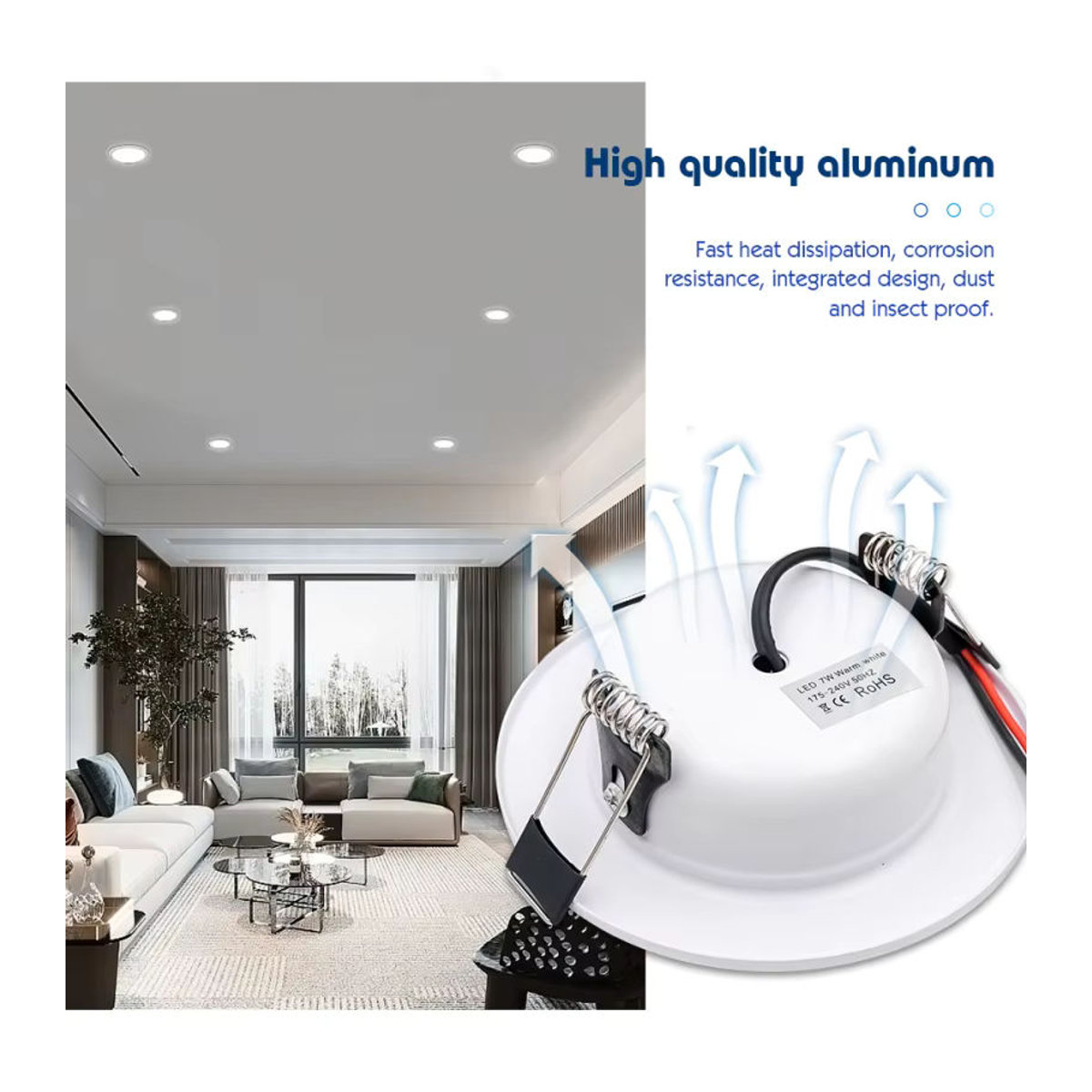RXMAX LED Einbaustrahler aus Aluminium in Weiß, minimalistisches Design - Bild 4