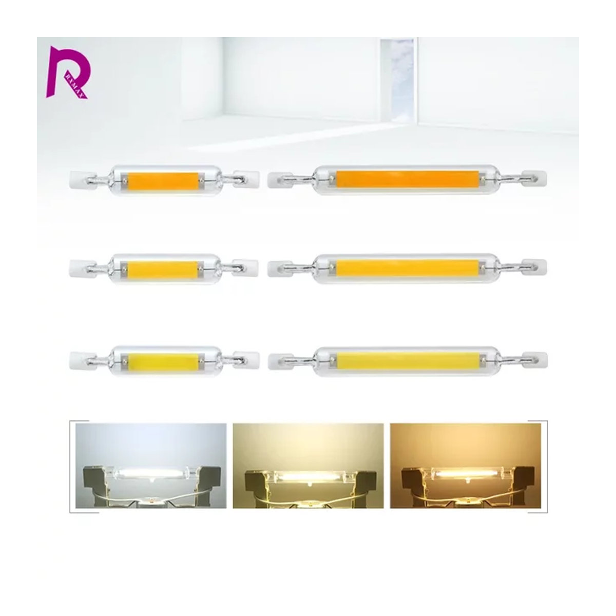 RXMAX LED R7s COB Glasröhre als Ersatz für Halogenlampen - Bild 1