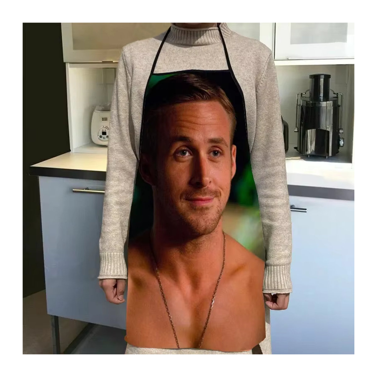Ryan Gosling Küchenschürze für Erwachsene, wasserdichte Kochschürze mit Print, mehrfarbig - Bild 1