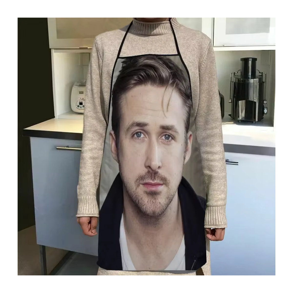 Ryan Gosling Küchenschürze für Erwachsene, wasserdichte Kochschürze mit Print, mehrfarbig - Bild 3