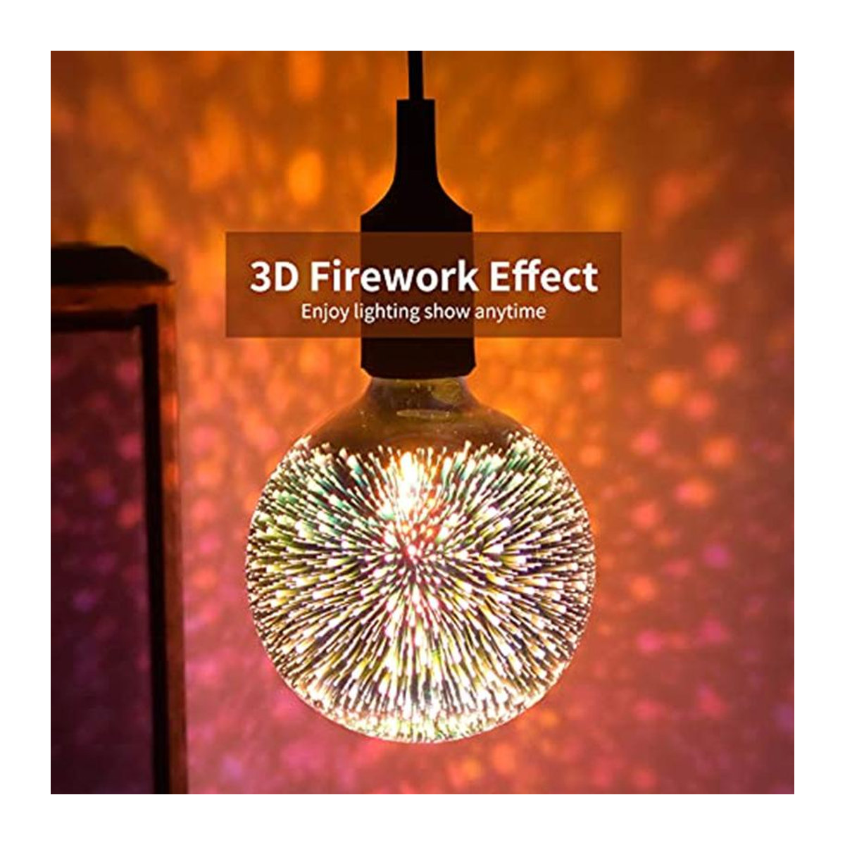 Rybakov Home Lighting 3D-Feuerwerk LED-Glühbirne E27 Retro-Edison-Lampe aus Glas in Warmweiß - Bild 4