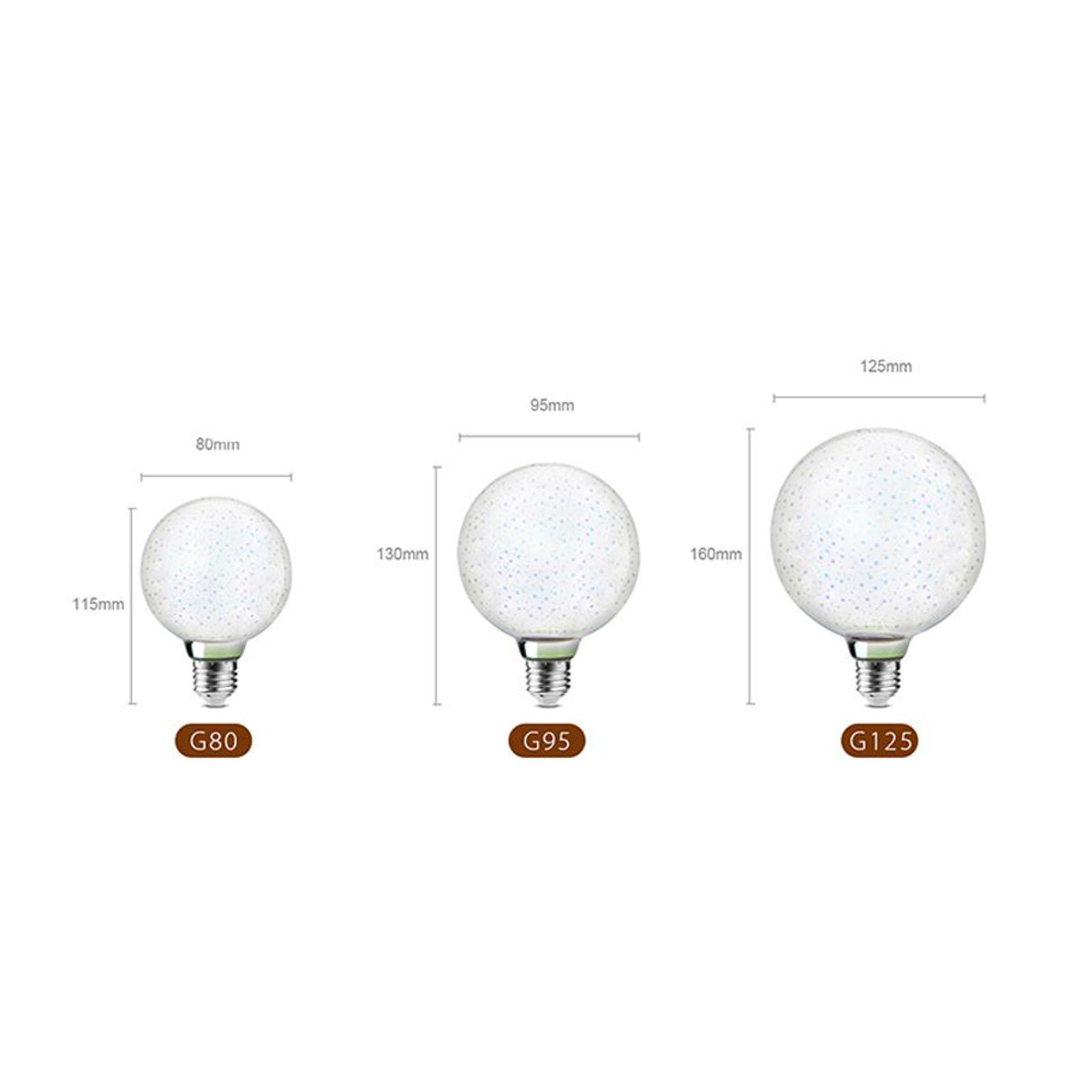 Rybakov Home Lighting Retro 3D-Feuerwerk LED-Glühbirne G95 aus Glas mit E27 Sockel in Warmweiß - Bild 3