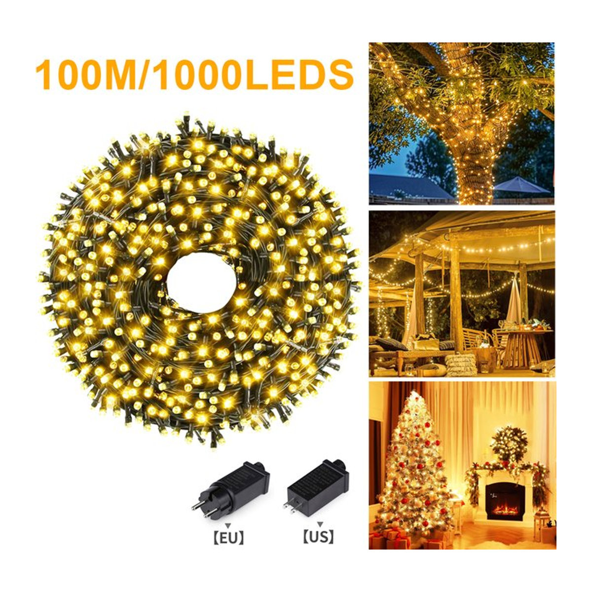 Rybakov LED Fee String Light mit 8 Modi für Garten und Outdoor als Weihnachts- und Halloween Dekoration - Bild 1