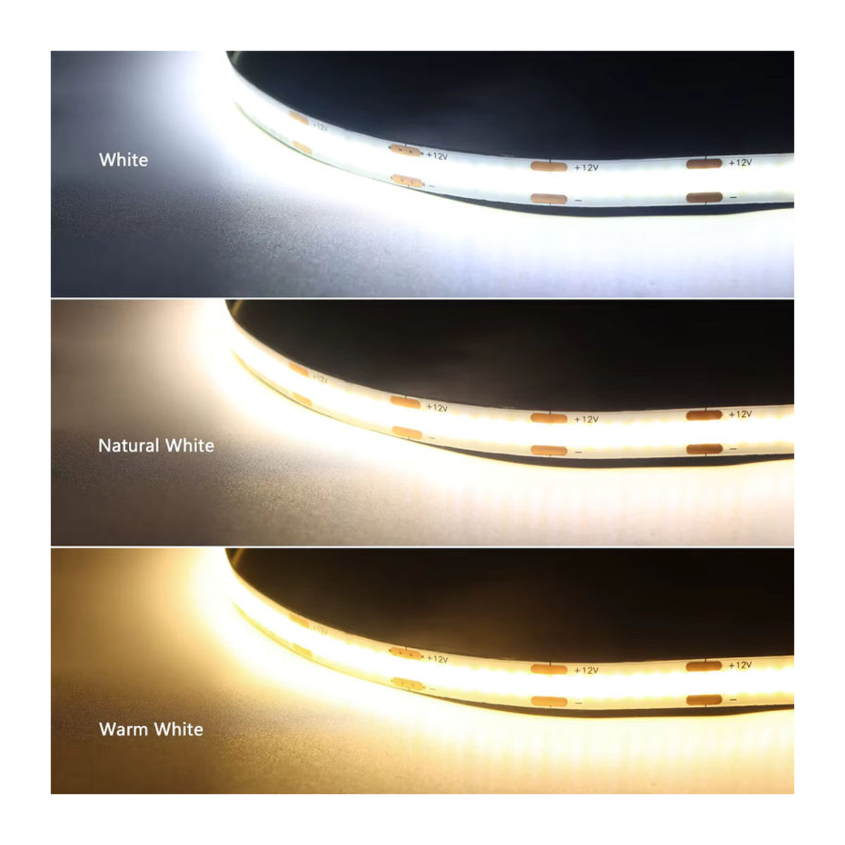 Rybakov Parallele COB LED Unterschrankleuchte mit Bewegungsmelder und Touch-Schalter, Weiß - Bild 4