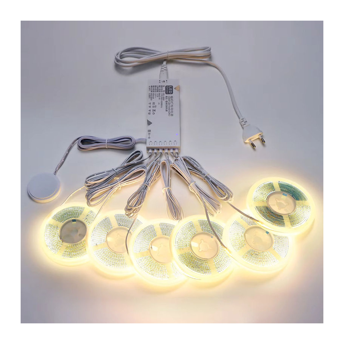 Rybakov Parallele COB LED Unterschrankleuchte mit Bewegungsmelder und Touch-Schalter, Weiß - Bild 6