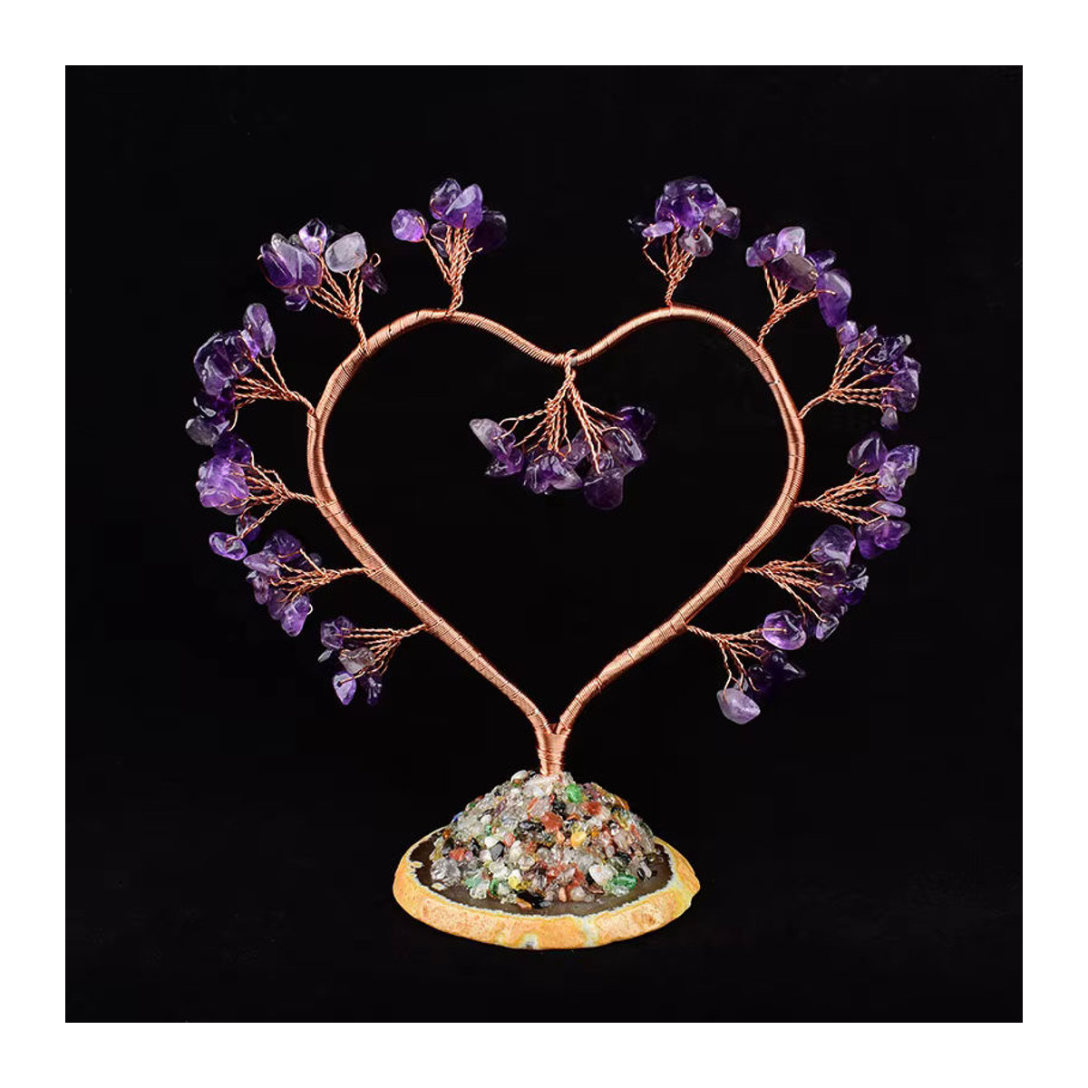 RYCRYSTAL Amethyst Kristallbaum in Lila als dekoratives Bohemian Ornament für Reiki und Heilung - Bild 1