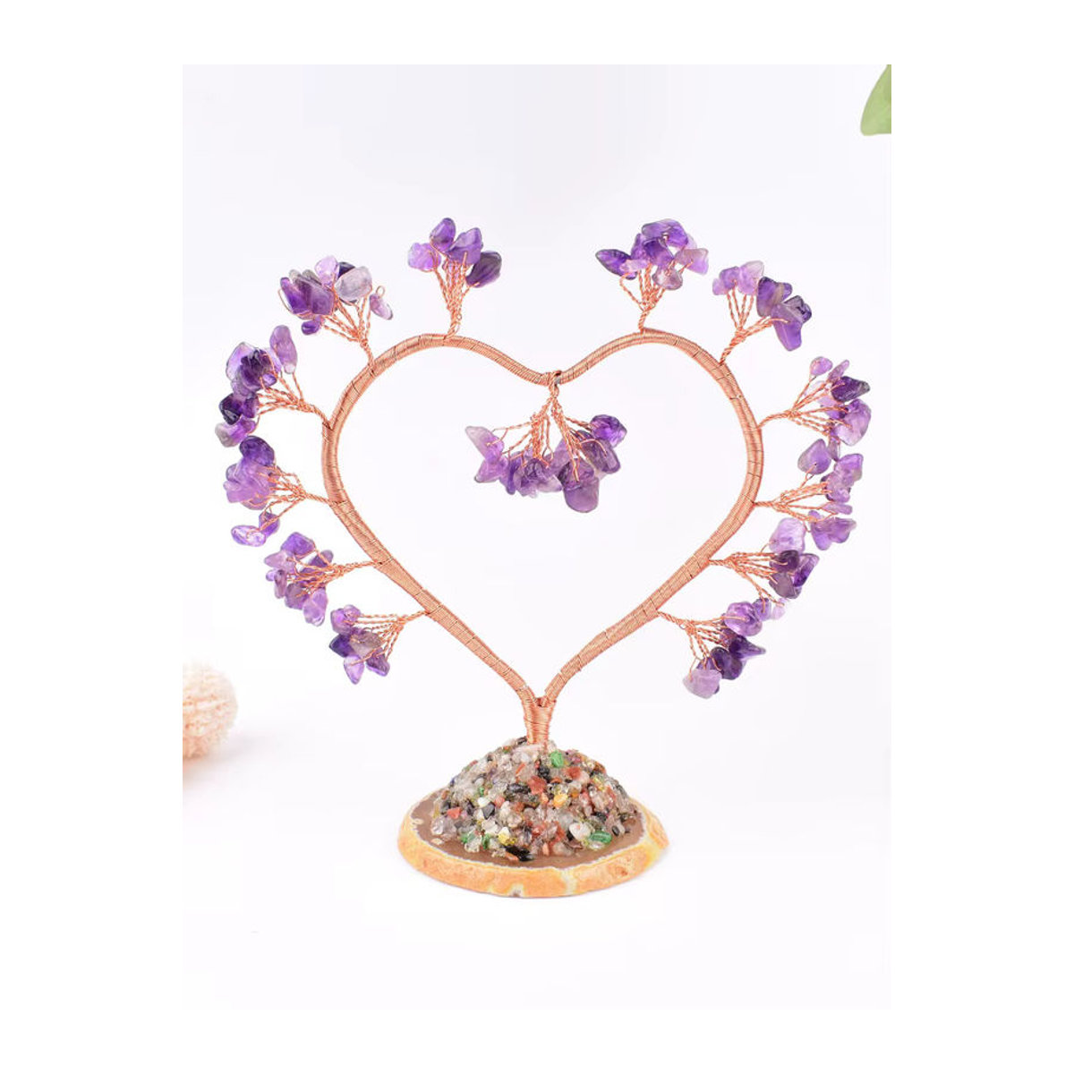 RYCRYSTAL Amethyst Kristallbaum in Lila als dekoratives Bohemian Ornament für Reiki und Heilung - Bild 2