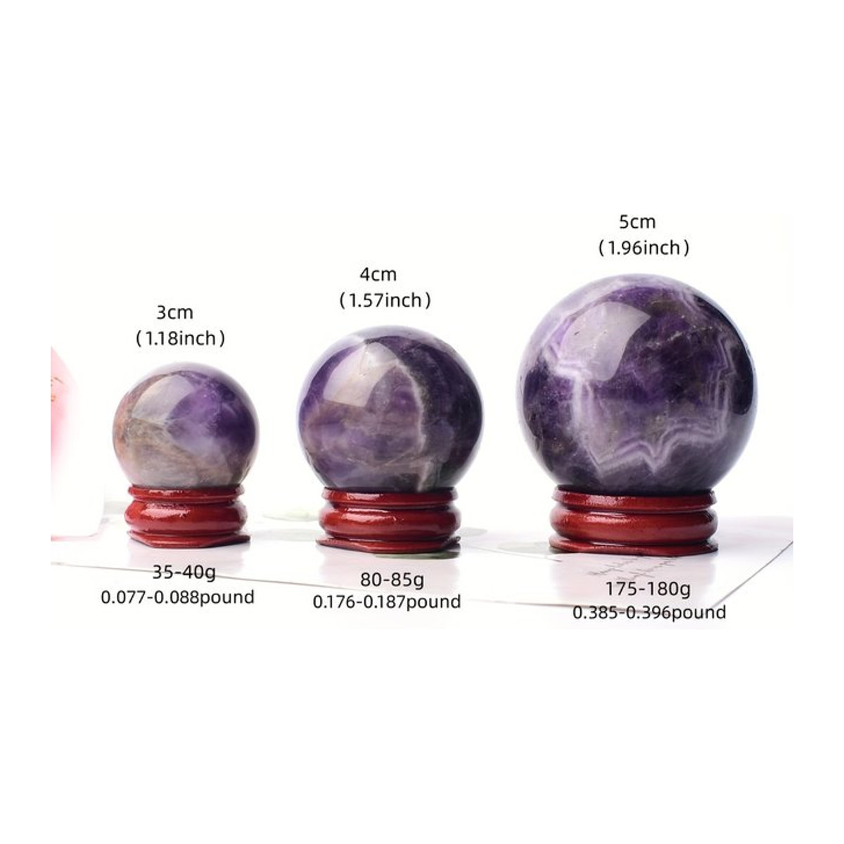RYCRYSTAL Amethyst Kristallkugel Lila Polierter Naturstein für Meditation und Reiki - Bild 1