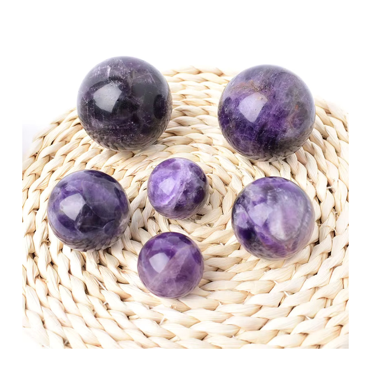 RYCRYSTAL Amethyst Kristallkugel Lila Polierter Naturstein für Meditation und Reiki - Bild 2