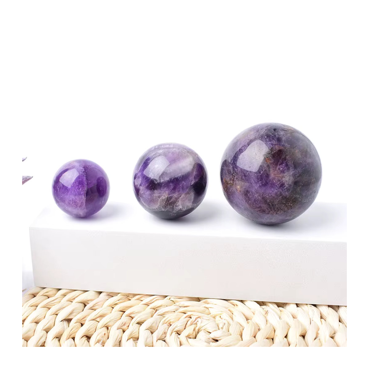 RYCRYSTAL Amethyst Kristallkugel Lila Polierter Naturstein für Meditation und Reiki - Bild 5