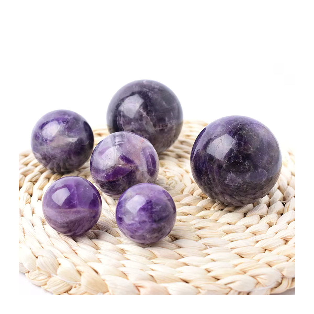 RYCRYSTAL Amethyst Kristallkugel Lila Polierter Naturstein für Meditation und Reiki - Bild 6