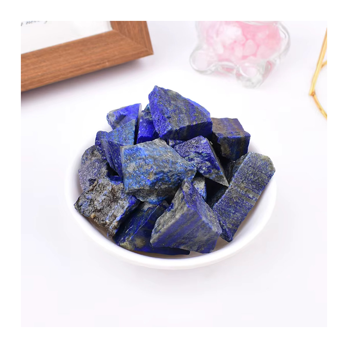 RYCRYSTAL Lapislazuli Rohkristalle Blau, 100 g natürliche Heilsteine als Mineralprobe für Deko und DIY - Bild 4