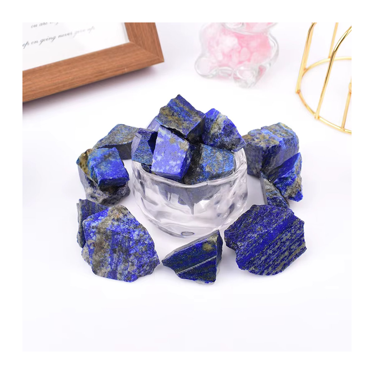 RYCRYSTAL Lapislazuli Rohkristalle Blau, 100 g natürliche Heilsteine als Mineralprobe für Deko und DIY - Bild 5