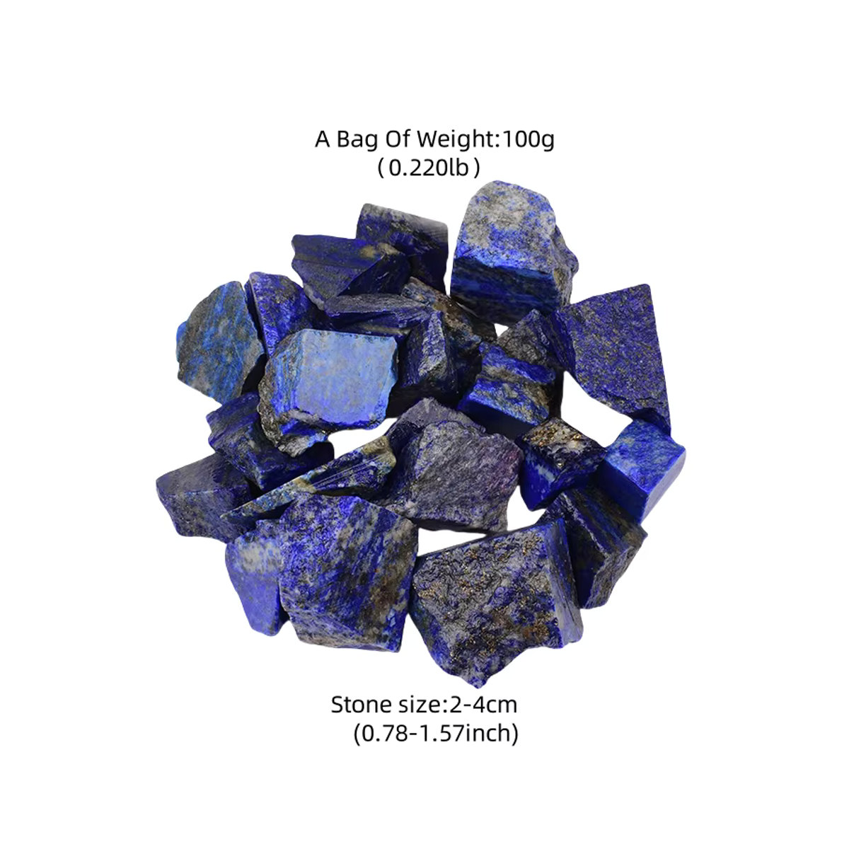 RYCRYSTAL Lapislazuli Rohkristalle Blau, 100 g natürliche Heilsteine als Mineralprobe für Deko und DIY - Bild 6