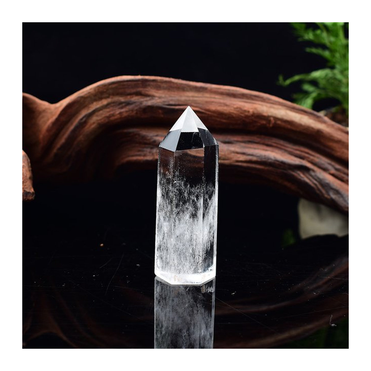 RYCRYSTAL Natürlicher Kristall Bergkristall Polierter Quarzturm Sechseckiger Obelisk Transparent für Meditation und Reiki Healing - Bild 1