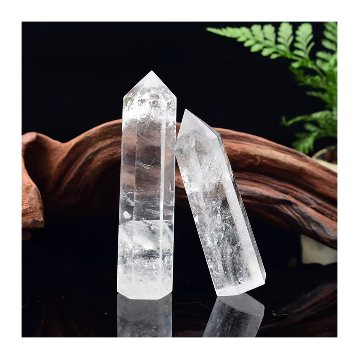RYCRYSTAL Natürlicher Kristall Bergkristall Polierter Quarzturm Sechseckiger Obelisk Transparent für Meditation und Reiki Healing - Bild 3