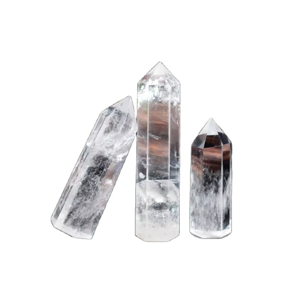 RYCRYSTAL Natürlicher Kristall Bergkristall Polierter Quarzturm Sechseckiger Obelisk Transparent für Meditation und Reiki Healing - Bild 7