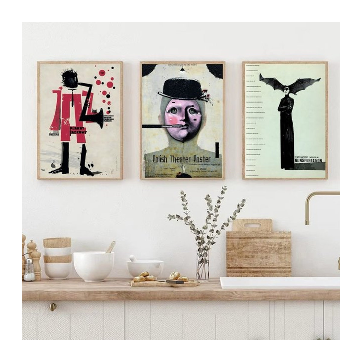 Ryszard Kaja Artworks Polnisches Poster Mehrfarbig als Wanddekoration aus Papier - Bild 1