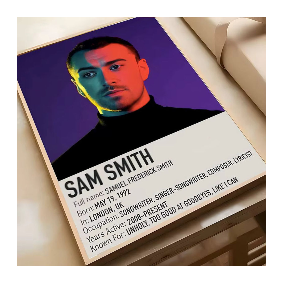 S-Sam S-Smith Poster Hochauflösender Kunstaufkleber Selbstklebend, Mehrfarbig, Rechteckig, B/H: 20 x 15 cm - Bild 6