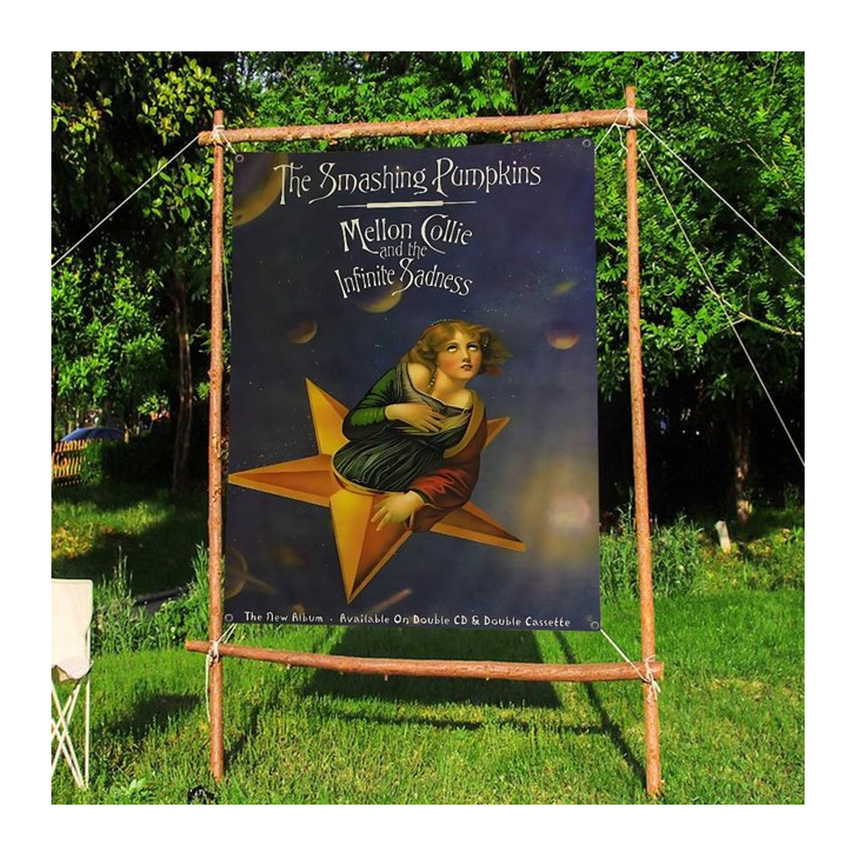 S-Smashing P-Pumpkins BAND Campingflagge im Vintage-Stil, mehrfarbige Textil-Banner-Druckflagge für Halloween - Bild 1