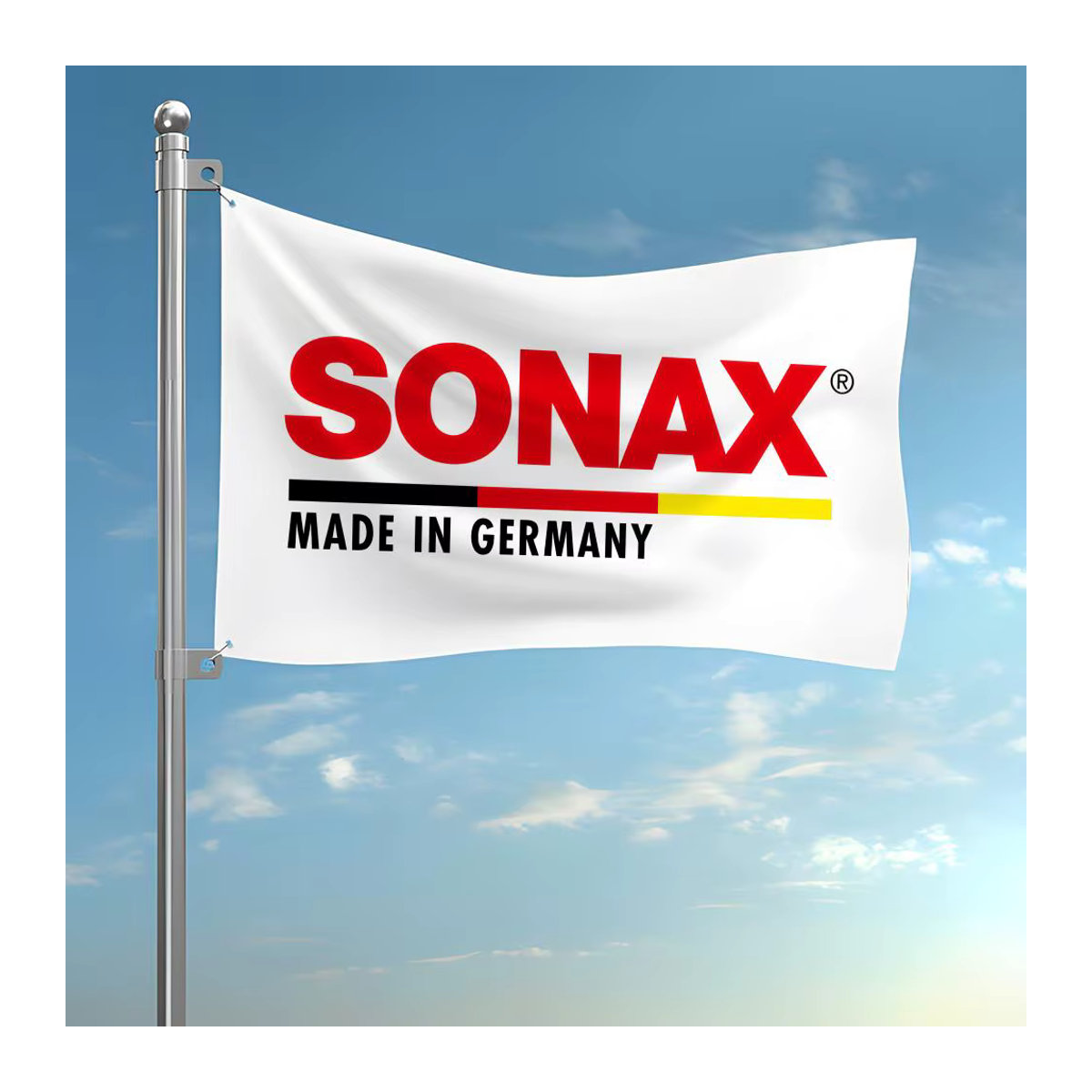 S-SONAXs Individuell gestaltbare Flagge in Schwarz und Weiß, rechteckig, Textil, B/H: 120 x 80 cm - Bild 3