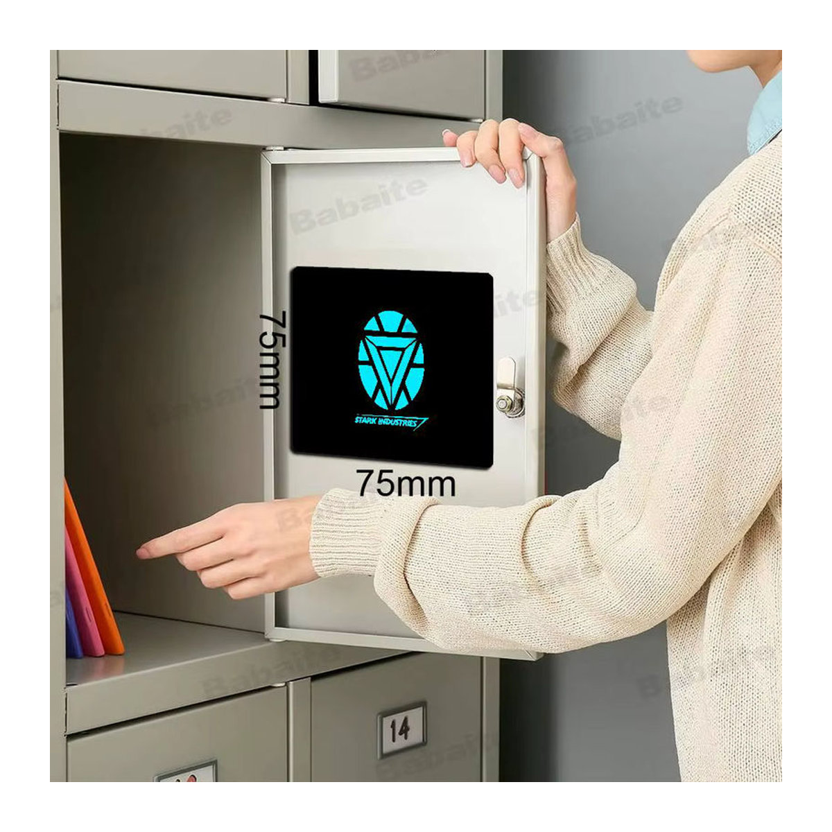 S-Stark I-Industries Group Personalisierter Anime Kühlschrankmagnet in Mehrfarbig, Quadratisch - Bild 4