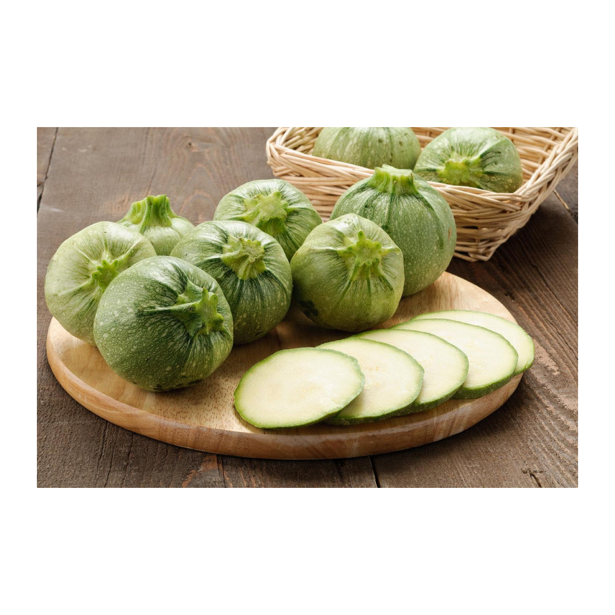 SAFLAX Biologisches Courgette Tondo di Nizza Saatgut Set mit Substrat und passendem Pflanzbeutel (5 Samen) - Bild 2