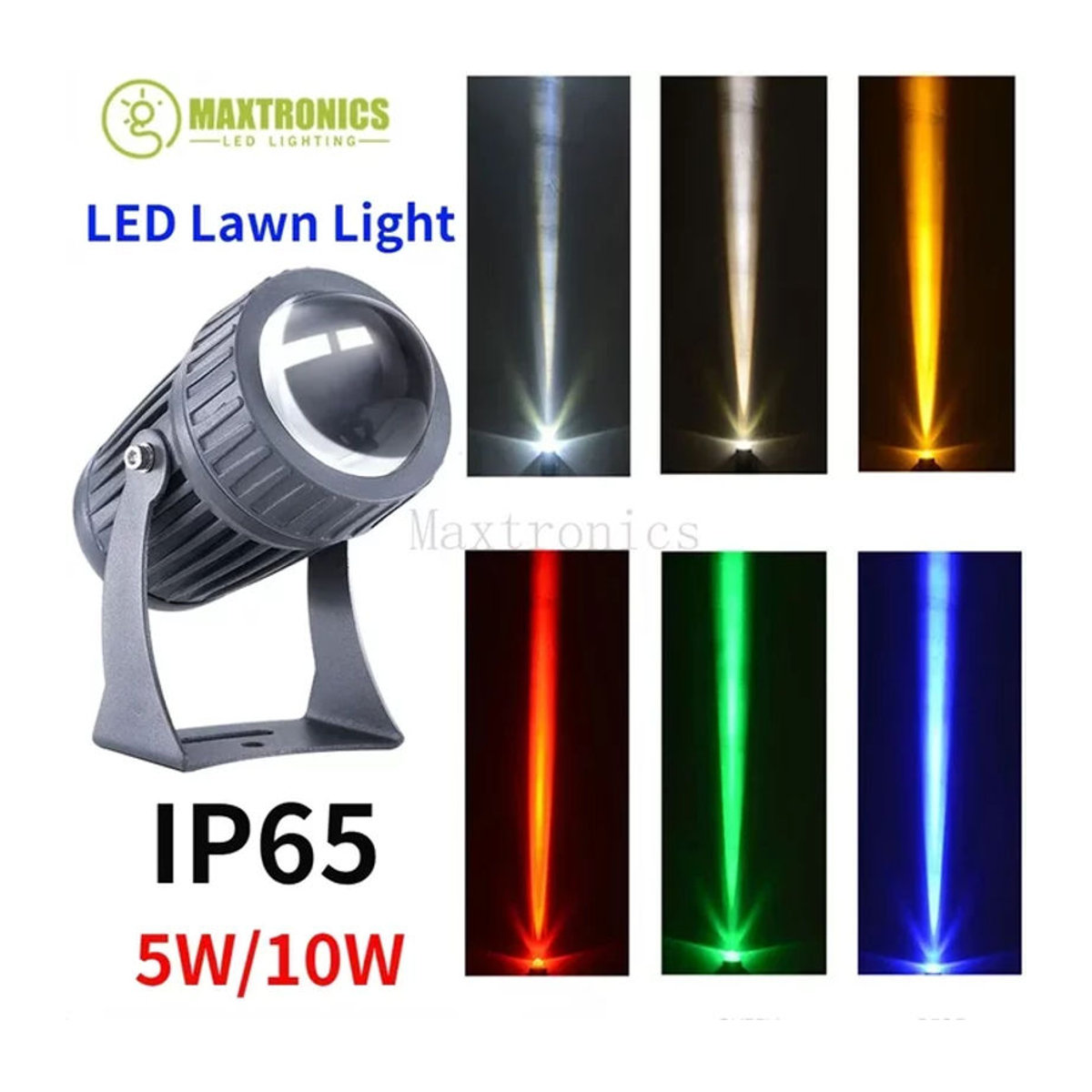 SAGE LU MEI LED Außenstrahler Wasserdicht mit schmalem Lichtstrahl für Garten und Landschaft in Grau oder Schwarz - Bild 1