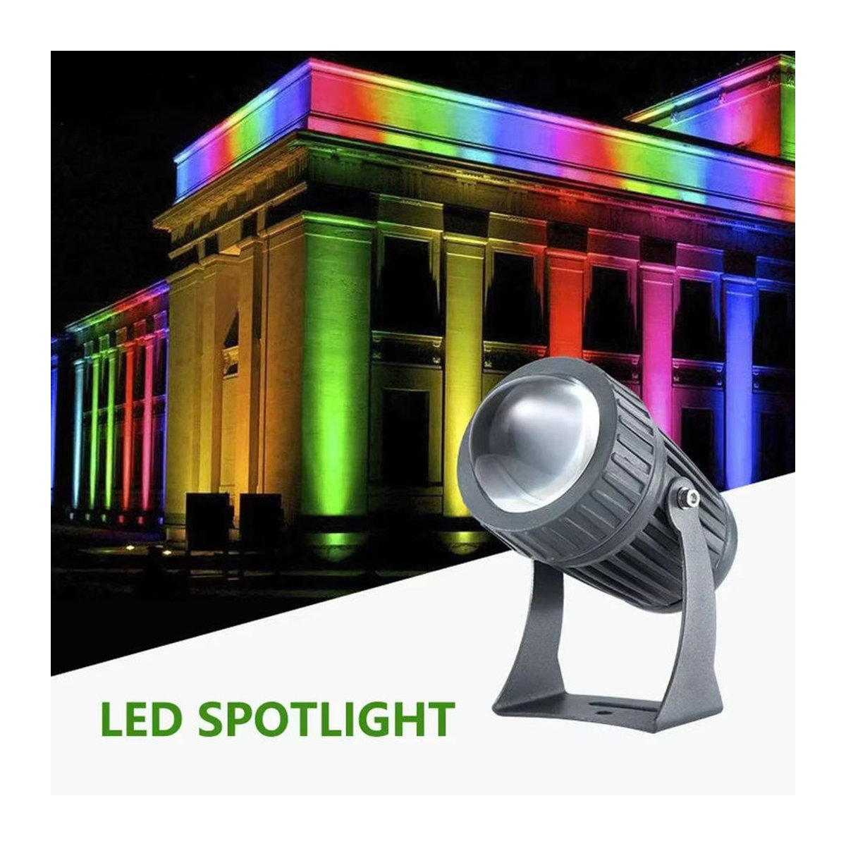 SAGE LU MEI LED Außenstrahler Wasserdicht mit schmalem Lichtstrahl für Garten und Landschaft in Grau oder Schwarz - Bild 6