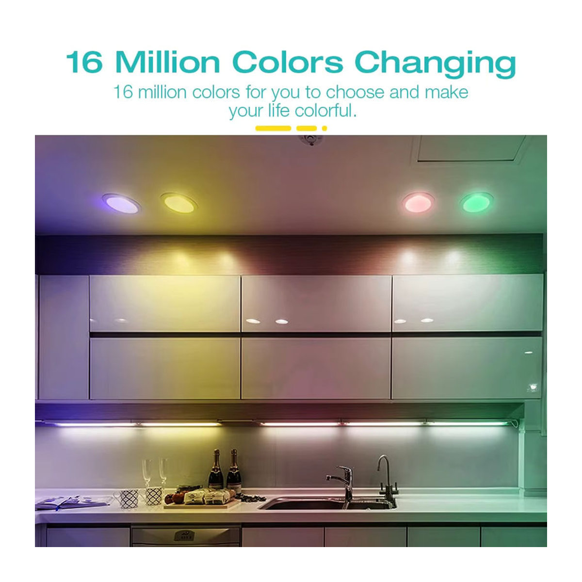 SAGE LU MEI Smart-Lampe Zigbee 3.0 Pro RGB+CCT LED-Strahler GU10 5W Bunt - Bild 3